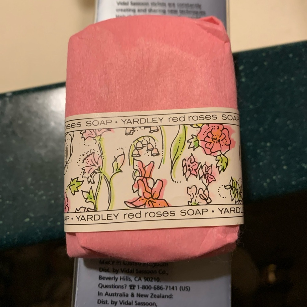 Vintage Yardley Rose soap in original packaging.